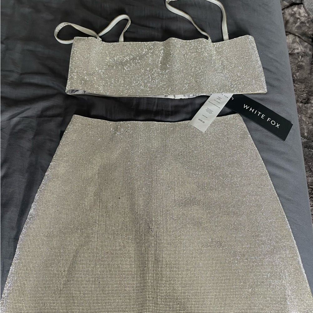 Whitefox boutique breathtaking crop and one last time mini skirt. Never worn.